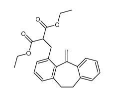 Diethyl [10,11-dihydro-5-methylen-5H-dibenzo[a,d]cyclohepten-4] methylenmalonat Structure