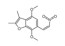 4,7-dimethoxy-2,3-dimethyl-6-[(E)-2-nitroethenyl]-1-benzofuran结构式