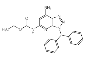 ethyl N-(5-amino-9-benzhydryl-2,7,8,9-tetrazabicyclo[4.3.0]nona-2,4,7,10-tetraen-3-yl)carbamate Structure