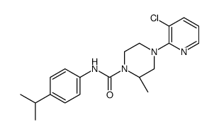 (R)-4-(3-chloropyridin-2-yl)-N-(4-isopropylphenyl)-2-methylpiperazine-1-carboxamide Structure