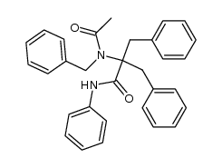 N-Acetyl-N,α-dibenzylphenylalanin-anilid Structure