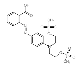 2-[4-(bis(2-methylsulfonyloxyethyl)amino)phenyl]diazenylbenzoic acid Structure