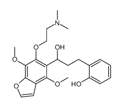 2-[3-[6-[2-(dimethylamino)ethoxy]-4,7-dimethoxy-1-benzofuran-5-yl]-3-hydroxypropyl]phenol结构式