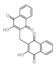 1,4-Naphthalenedione,2,2'-methylenebis[3- hydroxy-结构式