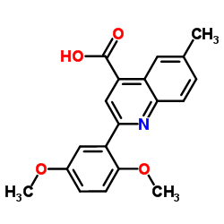 2-(2,5-Dimethoxyphenyl)-6-methyl-4-quinolinecarboxylic acid结构式