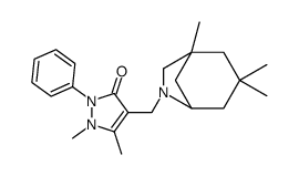 1,5-dimethyl-2-phenyl-4-[(3,3,5-trimethyl-7-azabicyclo[3.2.1]octan-7-yl)methyl]pyrazol-3-one结构式