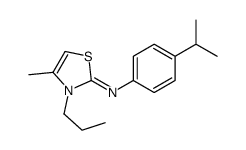 4-methyl-N-(4-propan-2-ylphenyl)-3-propyl-1,3-thiazol-2-imine结构式