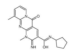 N-cyclopentyl-2-imino-1,10-dimethyl-5-oxodipyrido[4,3-b:1',2'-f]pyrimidine-3-carboxamide Structure