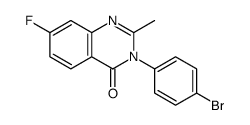 3-(4-bromophenyl)-7-fluoro-2-methylquinazolin-4-one结构式