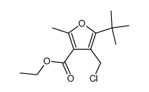 ethyl 2-methyl-4-chloromethyl-5-tert-butylfuran-3-carboxylate Structure