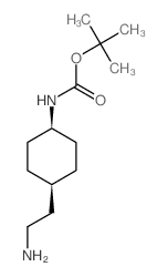 cis-4-(2-aminoethyl)cyclohexyl]-, 1,1-dimethylethyl ester结构式