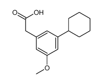 3-Cyclohexyl-5-methoxyphenylacetic acid Structure