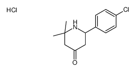 6-(4-chlorophenyl)-2,2-dimethylpiperidin-4-one,hydrochloride Structure