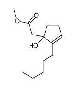2-Cyclopentene-1-acetic acid, 1-hydroxy-2-pentyl-, methyl ester结构式