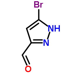 5-bromo-1H-pyrazole-3-carbaldehyde structure