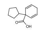 1-Cyclopentylcyclohexa-2,5-diene-1-carboxylic acid Structure