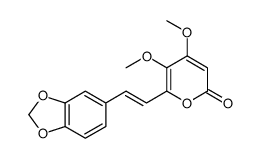 6-[(E)-2-(1,3-Benzodioxol-5-yl)vinyl]-4,5-dimethoxy-2H-pyran-2-one结构式