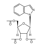 1-(2',3',5'-tri-O-acetyl-β-D-ribofuranosyl)indazole Structure