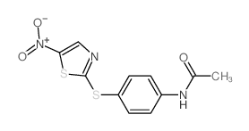 Acetamide,N-[4-[(5-nitro-2-thiazolyl)thio]phenyl]- Structure