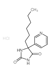 5-hexyl-5-pyridin-3-yl-imidazolidine-2,4-dione结构式