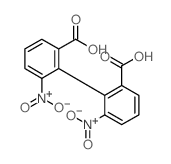 [1,1'-Biphenyl]-2,2'-dicarboxylicacid, 6,6'-dinitro-结构式