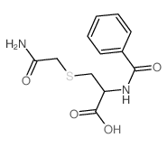 Alanine,N-benzoyl-3-[(carbamoylmethyl)thio]-, L- (8CI) structure