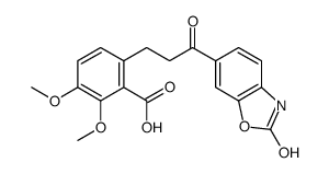 2,3-dimethoxy-6-[3-oxo-3-(2-oxo-3H-1,3-benzoxazol-6-yl)propyl]benzoic acid结构式