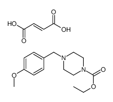 (E)-but-2-enedioic acid,ethyl 4-[(4-methoxyphenyl)methyl]piperazine-1-carboxylate Structure