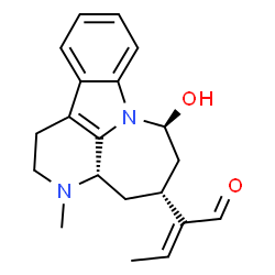 (αE)-α-Ethylidene-1,2,3,3aα,4,5,6,7-octahydro-7α-hydroxy-3-methyl-3,7a-diazacyclohepta[jk]fluorene-5β-acetaldehyde Structure