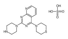 4-(2-piperazin-1-ylpyrido[2,3-d]pyrimidin-4-yl)thiomorpholine,sulfuric acid结构式