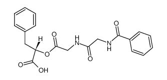 O-(N-hippurylglycyl)-3-phenyl-L-lactic acid结构式