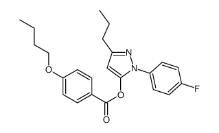 [2-(4-fluorophenyl)-5-propylpyrazol-3-yl] 4-butoxybenzoate结构式