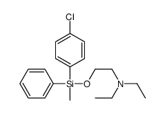 2-[(4-chlorophenyl)-methyl-phenylsilyl]oxy-N,N-diethylethanamine Structure