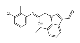 1H-Indole-1-acetamide,N-(3-chloro-2-methylphenyl)-7-ethyl-3-formyl-(9CI)结构式