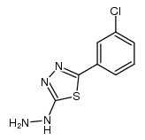 2-(3-chloro-phenyl)-5-hydrazino-[1,3,4]thiadiazole结构式