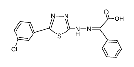 {[5-(3-chloro-phenyl)-[1,3,4]thiadiazol-2-yl]-hydrazono}-phenyl-acetic acid Structure