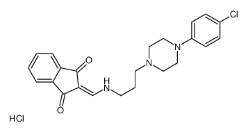 2-[[3-[4-(4-chlorophenyl)piperazin-1-yl]propylamino]methylidene]indene-1,3-dione,hydrochloride结构式