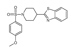 Piperidine, 4-(2-benzothiazolyl)-1-[(4-methoxyphenyl)sulfonyl]- (9CI) Structure