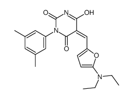 (5E)-5-[[5-(diethylamino)furan-2-yl]methylidene]-1-(3,5-dimethylphenyl)-1,3-diazinane-2,4,6-trione结构式