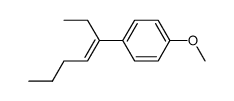 (E)-3-(4-Methoxyphenyl)-hept-3-en结构式