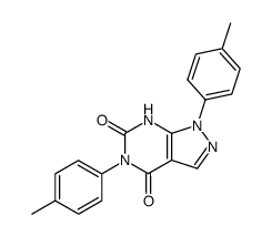 1,5-di-p-tolyl-1,7-dihydro-pyrazolo[3,4-d]pyrimidine-4,6-dione结构式