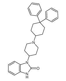 1-[1-(4,4-diphenyl-cyclohexyl)-piperidin-4-yl]-1,3-dihydro-benzoimidazol-2-one结构式