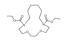 1,4-dioxa-7,14-diaza-cyclohexadecane-7,14-dicarboxylic acid diethyl ester结构式