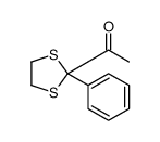 1-(2-phenyl-1,3-dithiolan-2-yl)ethanone结构式