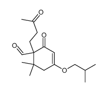 4-Isobutoxy-6,6-dimethyl-2-oxo-1-(3-oxo-butyl)-cyclohex-3-enecarbaldehyde Structure