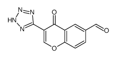 4-oxo-3-(2H-tetrazol-5-yl)chromene-6-carbaldehyde结构式