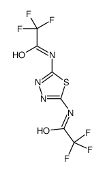2,2,2-trifluoro-N-[5-[(2,2,2-trifluoroacetyl)amino]-1,3,4-thiadiazol-2-yl]acetamide结构式