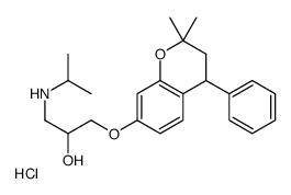 1-[(2,2-dimethyl-4-phenyl-3,4-dihydrochromen-7-yl)oxy]-3-(propan-2-ylamino)propan-2-ol,hydrochloride Structure