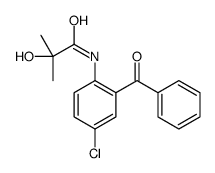 N-(2-benzoyl-4-chlorophenyl)-2-hydroxy-2-methylpropanamide结构式
