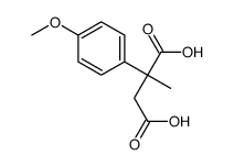 2-(4-methoxyphenyl)-2-methylbutanedioic acid结构式